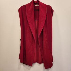 Soft Surroundings Mesa Red Button Vest Red